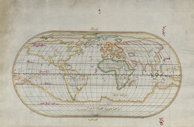 Carte du monde ovale